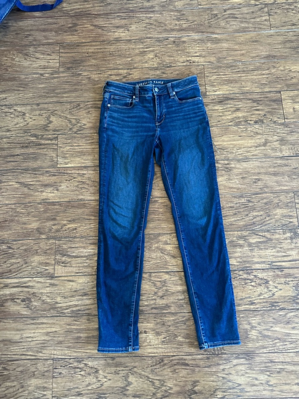 American Eagle Outfitters Women's Dark Blue Skinny Jeans